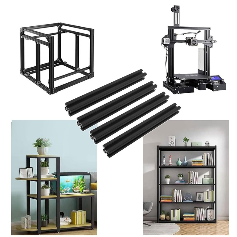 Seekliny 3030 Aluminum Extrusion TSlot 500mm Black 4 Pack European Standard 3... gallery