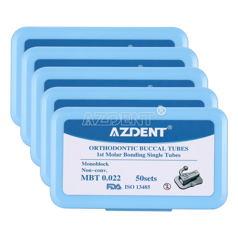 50Sets AZDENT Dental Orthodontic Buccal Tubes 1st Molar MBT.022 Bondable Tube gallery