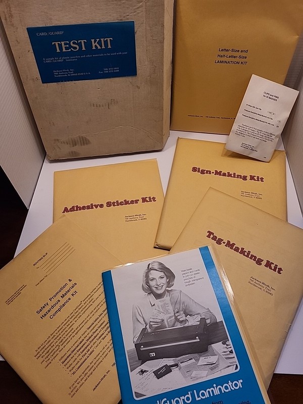 Jackson Hirsh Test Kit Laminating Pouches Supplies Sheets, Sign Making Kit, More
