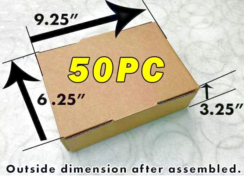 50 Pieces 9″ x 6″ x 3″ Corrugated Security Mailer Shipping Box