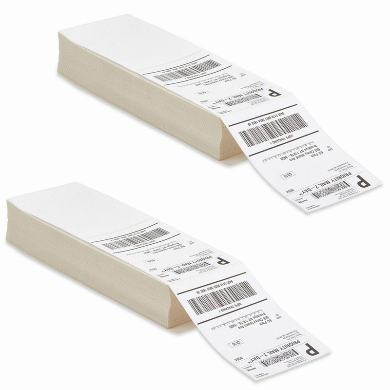 4000-60000 4x6 Fanfold Direct Thermal Shipping Labels for Zebra & Rollo Printer gallery