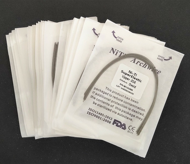 100 Packs Dental Orthodontic Wire Super Elastic Niti Arch Wire Round Bows Ovoid