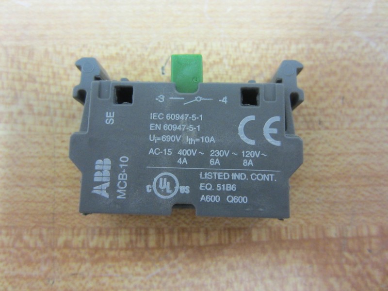 ABB MCB-10 Contact Block MCB10 1SFA611610R1001 (Pack of 3)