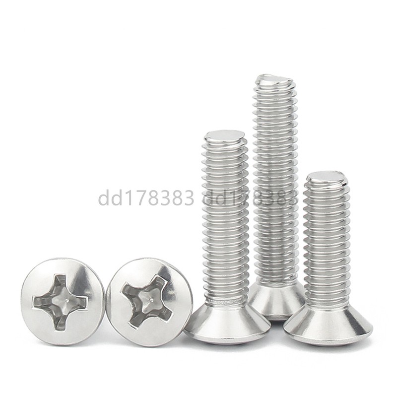 304 Stainless Steel Phillips Countersunk Raised Head Screws M2 M3 M4 M5 M6 M8