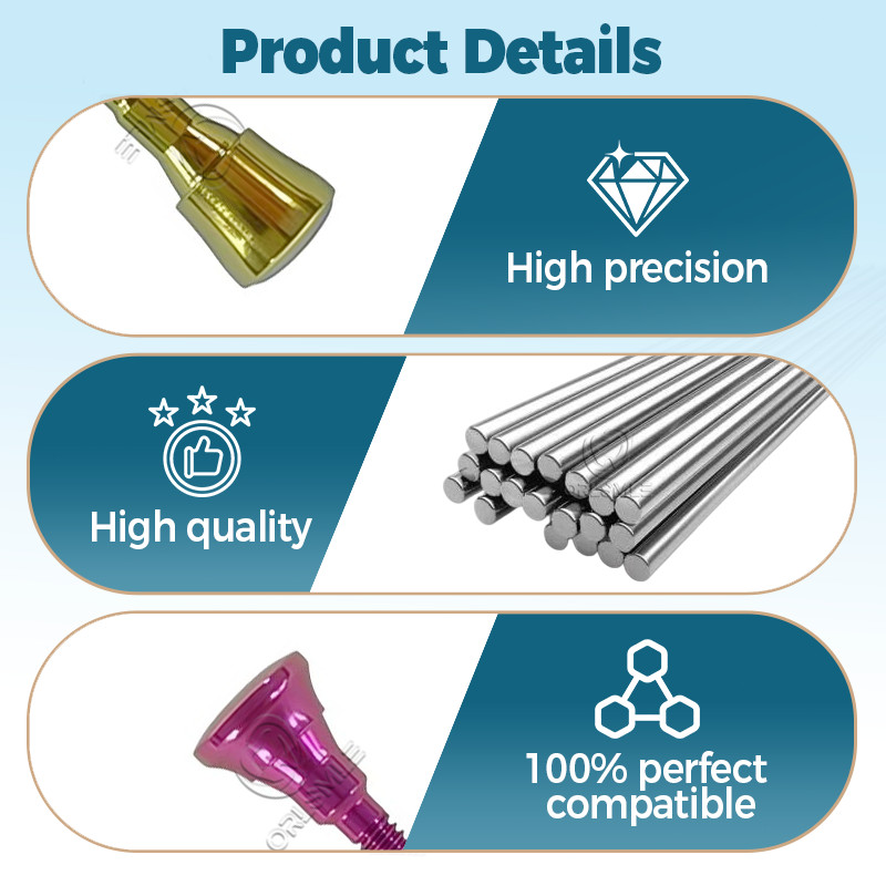 Healing abutment open transfer straight abutment fits Megagen Blue diamond RC NC gallery