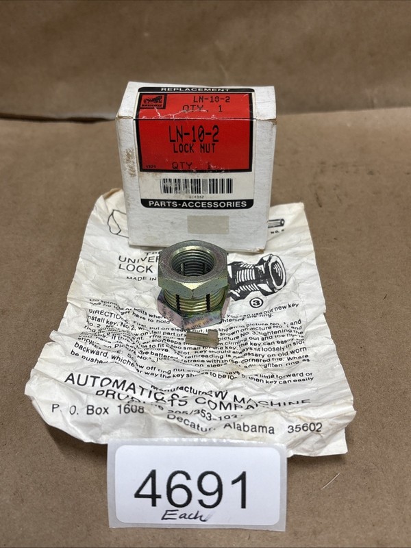 UNIVERSAL LOCK NUT 10-2 Tisco LN-10-2 NOS Made in USA