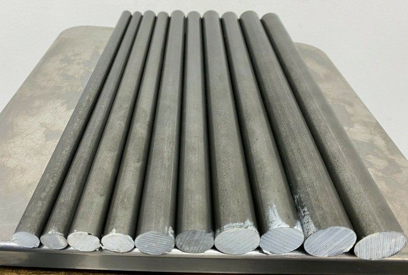 12L14 Steel Round Bar Stock Assortment – 10 Pcs – CNC Lathe Machining Metal Rods