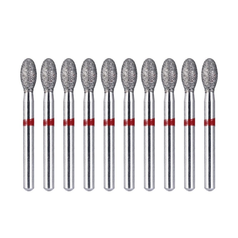 USA AZDENT Dental Diamond Burs Football Shape FG Burs Fine 379-023F/368-023F Red gallery