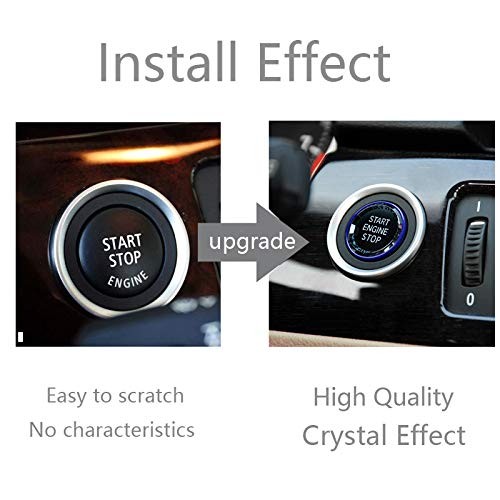 Engine Start Stop Ignition Button Crystal Style Blue Fit BMW E Chassis E60 E90 gallery