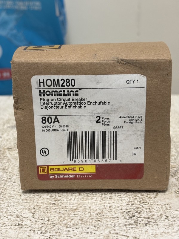 Square D HOM280 80 A Miniature Circuit Breaker *NIB*