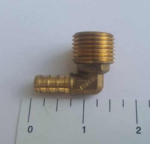 10 PIECES 3/8″ PEX X 1/2″ MALE NPT MALE ELBOW, CRIMP FITTINGS, LEAD FREE BRASS