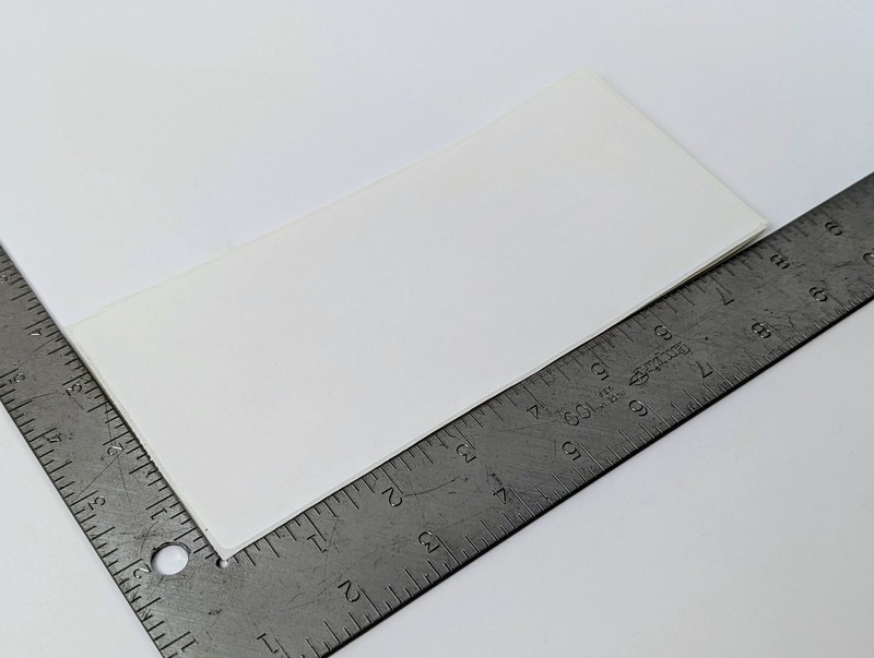 3.5" x 8" Thermal Transfer Labels White Fanfold 1-Wide 3750 Total Labels gallery