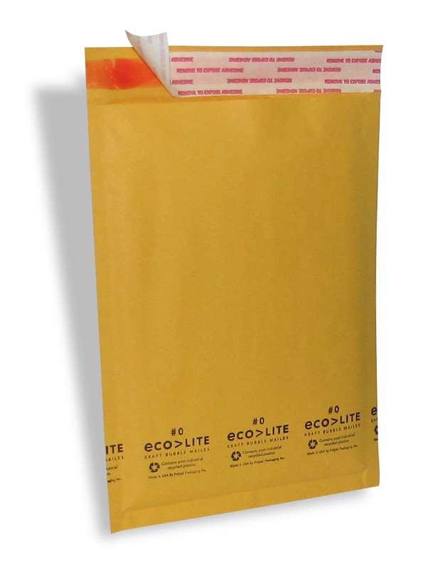 500 #0 6.5X10 » Ecolite » X- Wide Kraft Bubble Mailers Padded Envelopes Bags