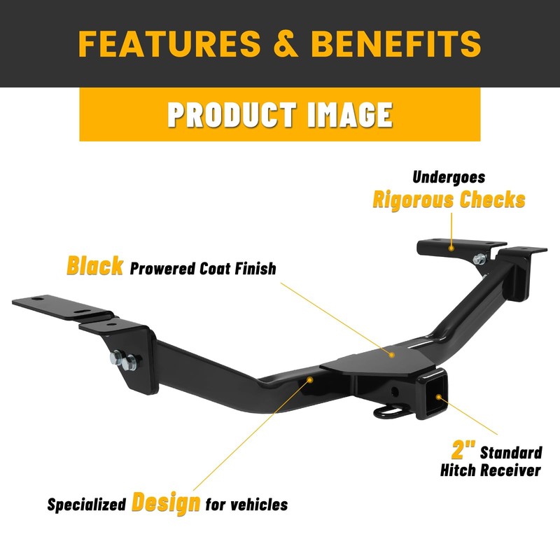 Class 3 Trailer Hitch 2-Inch Receiver 2007-2014 Ford Edge 2007-2015 Lincoln MKX gallery