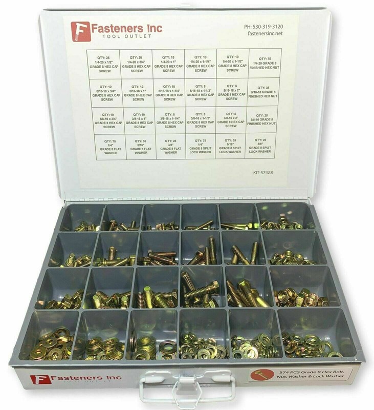 5/8-11 Hex Bolt Yellow Zinc Plated Grade 8 Cap Screw Coarse Thread(All Size&Qtys gallery