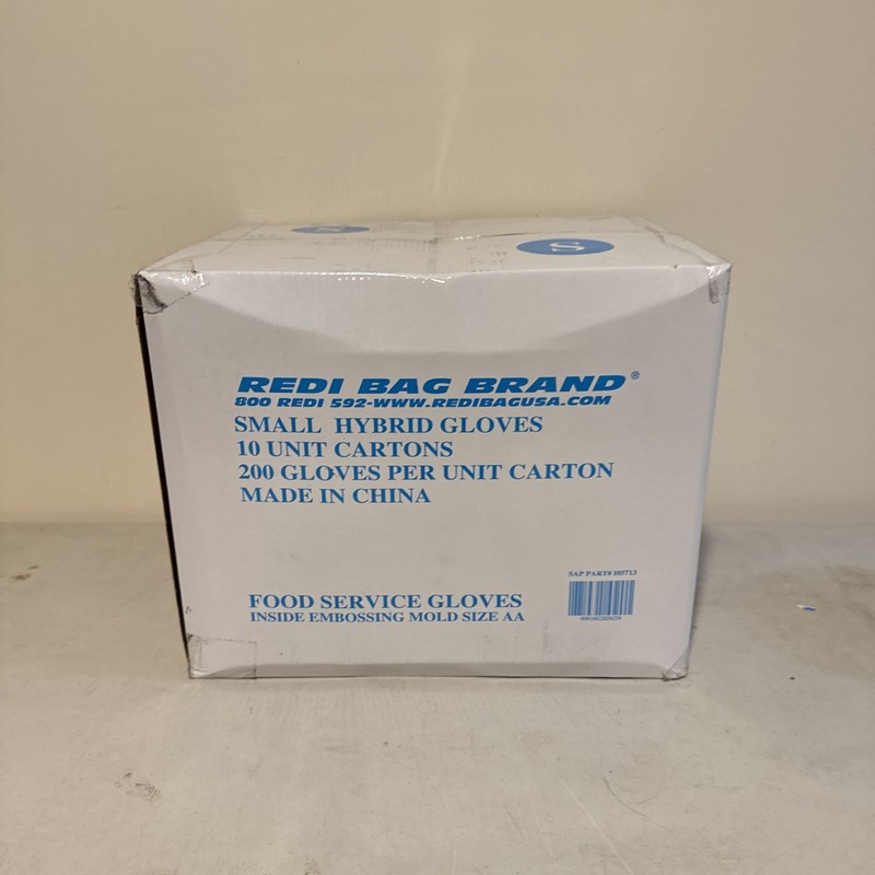 1 Case Of 10 Boxes Of Redibag 200 Sz Small Hybrid PE Gloves For Food Handling gallery