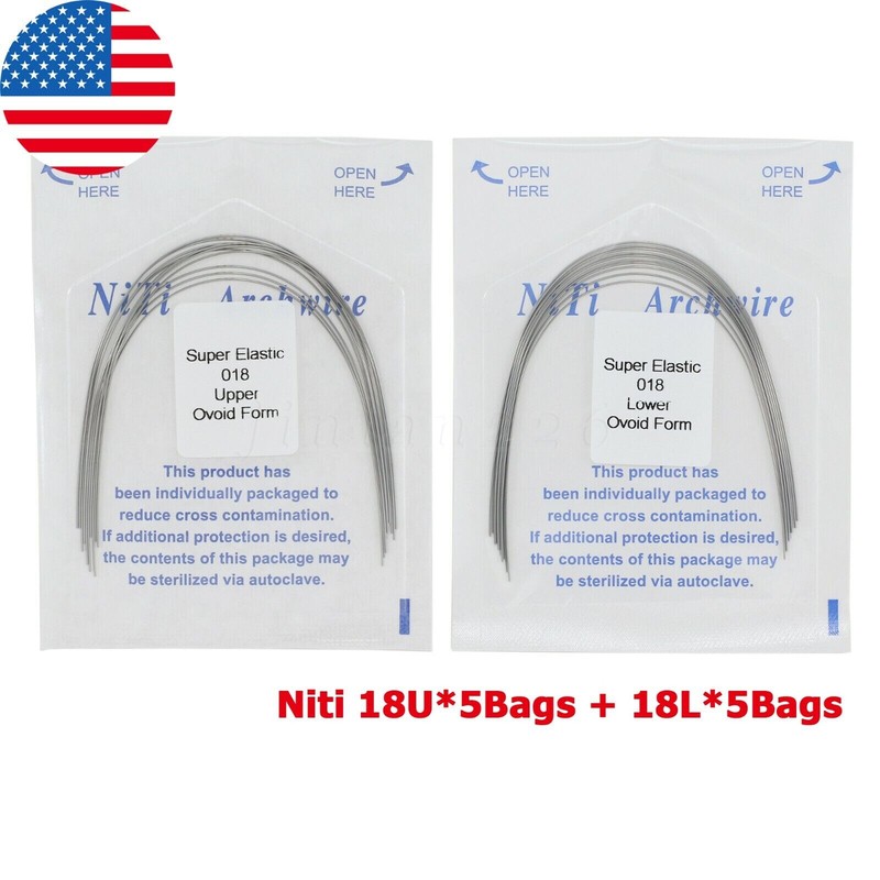 100PCS Dental Orthodontic Arch Wire Niti Stainless Steel Round Rectangular Ovoid gallery
