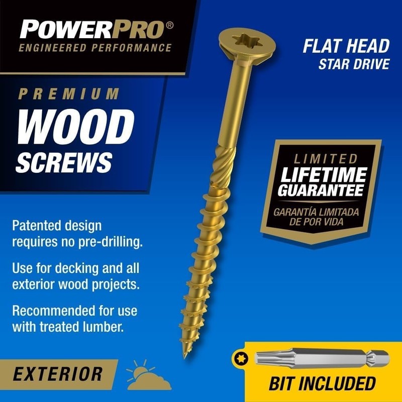 Exterior Wood Screws, x 2 Inch All-Purpose Deck Screws for Outdoor Projects, ... gallery