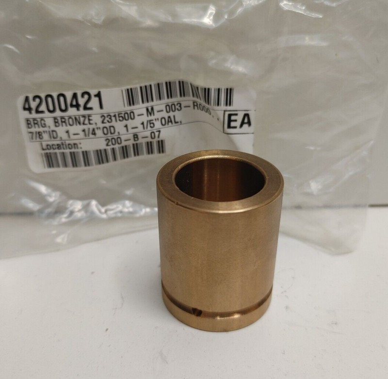 NEW OLD STOCK GENERIC 7/8″ ID X 1-1/4″ OD X 1-1/5″ OAL BRONZE BRG 231500-M-003-R
