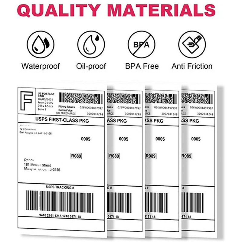 4" x 6" Direct Thermal Address Shipping Labels Fanfold Rolls for Zebra & Rollo gallery