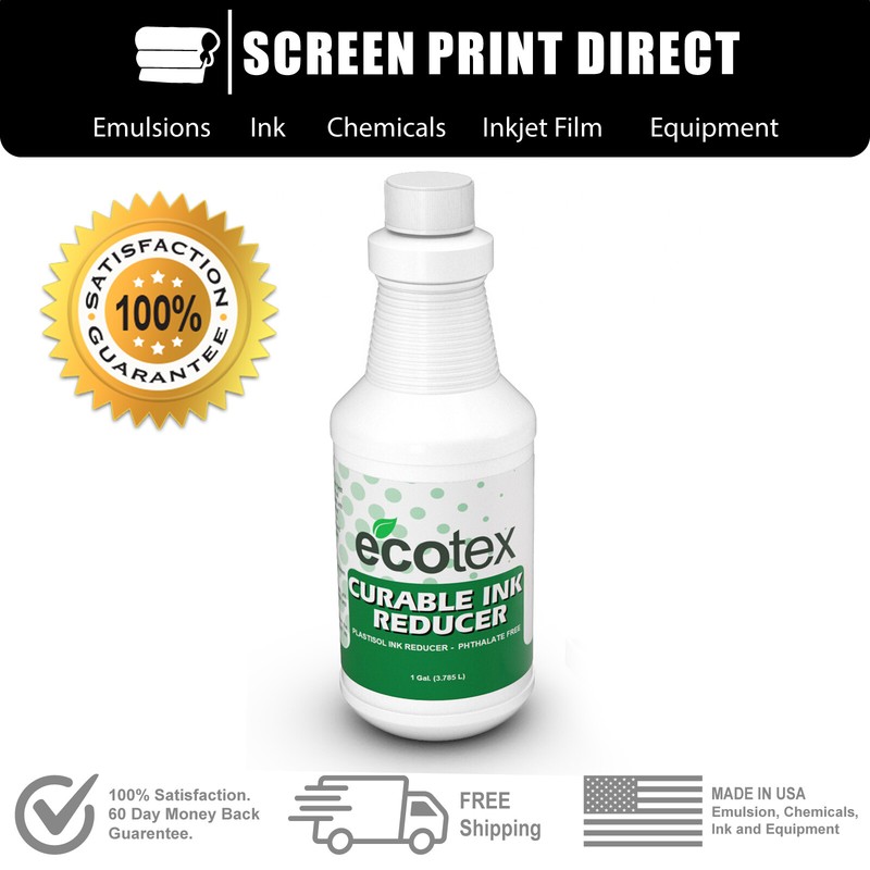 Ecotex® Plastisol Ink Reducer – Low Temp Cure Reducer for Screen Printing -32oz