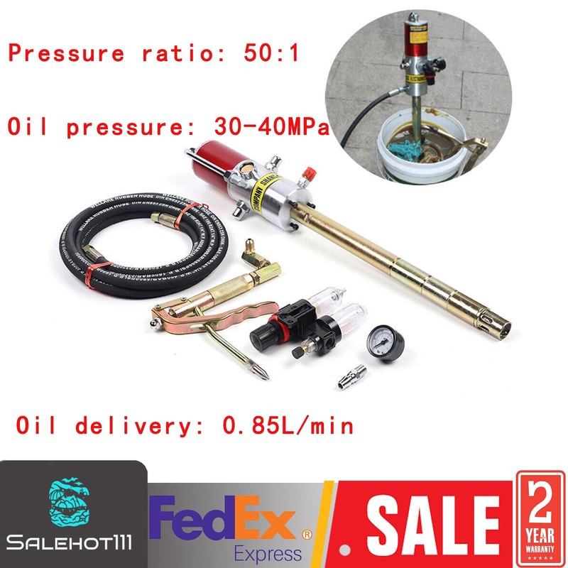 5 Gallon High Pressure Air Operated Grease Pump w/Pressure Regulating Valve