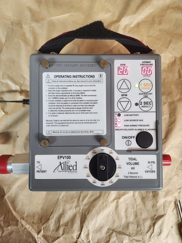 Allied Healthcare Vent EPV100 in open box with Power Supply Never Used gallery