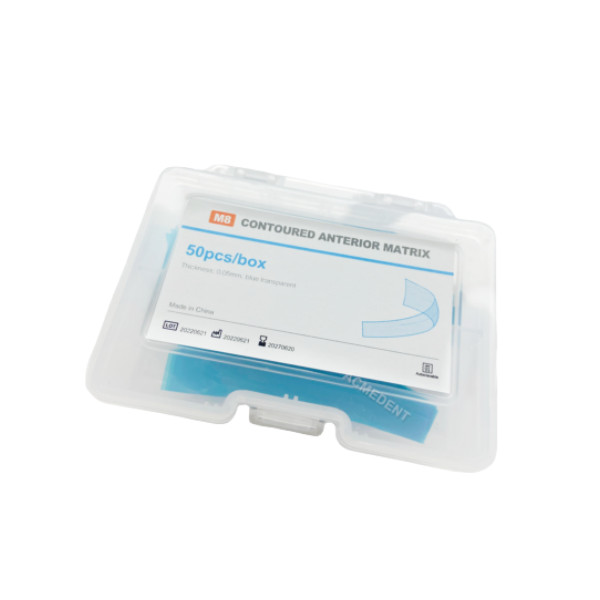 Dental Blue Tint View Matrix Contoured Anterior Matrices Mylar Anatomical Strip gallery