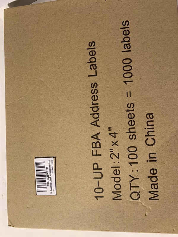 1000 Shipping Address / FBA Labels / 10 Per Sheet 10UP 4″x2″ 100 Sheets – NEW
