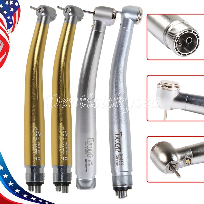 NSK Style Dental (Fiber Optic LED E-generator) High Speed Handpiece 2/4 Holes US gallery