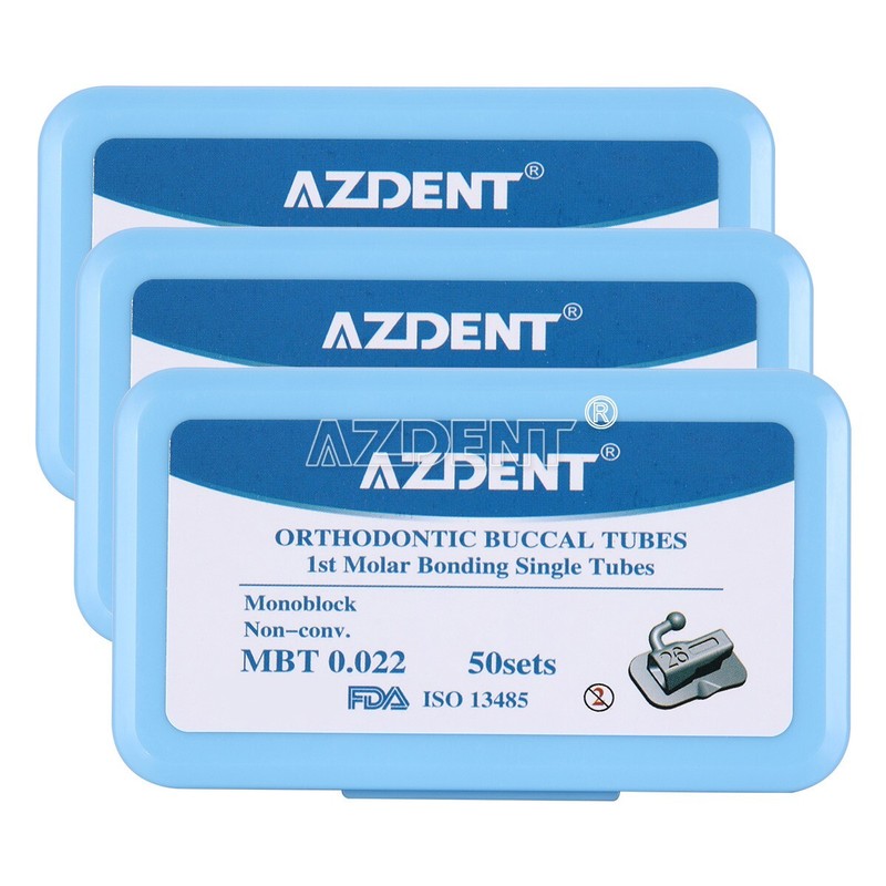 50Sets AZDENT Dental Orthodontic Buccal Tubes 1st Molar MBT.022 Bondable Tube gallery