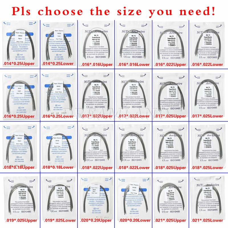 100pcs=10 Packs Dental Orthodontic Niti Rectangular Arch Wire Super Elastic SALE gallery