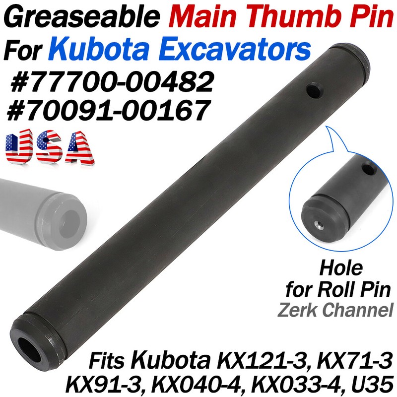 40mm Greaseable Main Thumb Pin For Kubota Kubota KX121-3/71-3/91-3 77700-00482