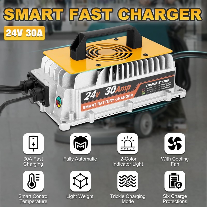 24 Volt 30A Forklift Battery Charger Single Phase Lead Acid Battery Fast Charger gallery