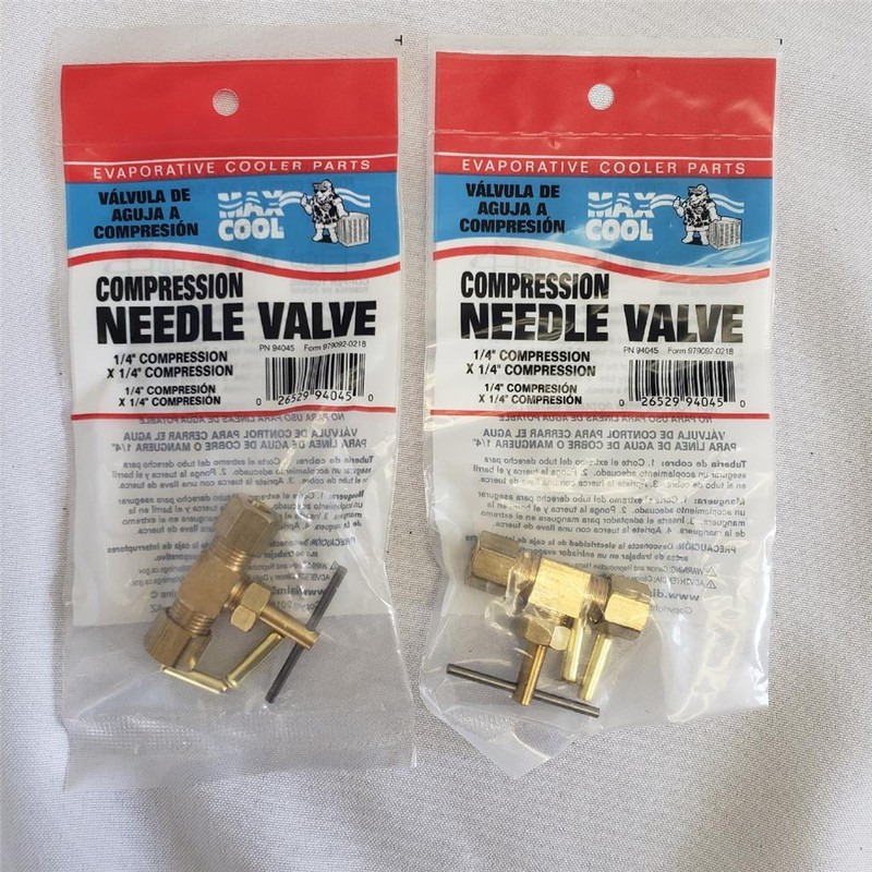 = Lot of 2 Max Cool Compression Needle Valve 1/4″ x 1/4″ 94045 For Copper Poly