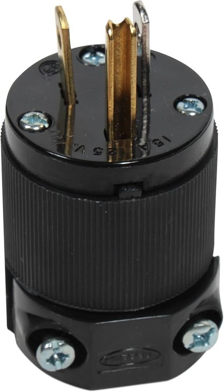 LOT 10x Hubbell HBL5266CM2 AC Male Edison NEMA 5-15P Plug 15A 125V Connector BLK gallery
