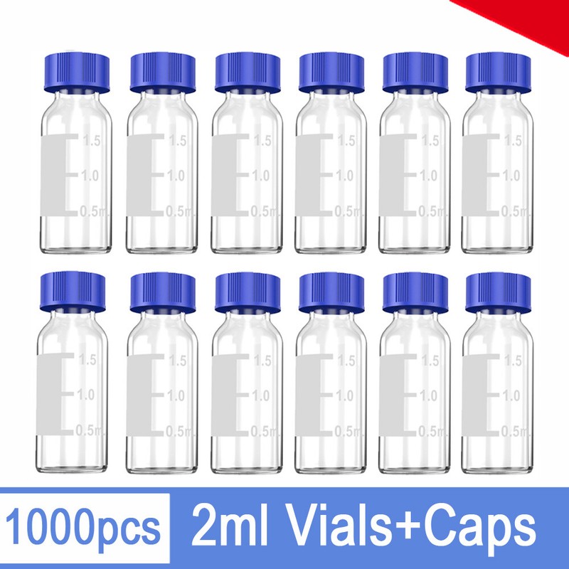 2ml Clear Glass Vials, 9-425 Thread, Type 1 Borosilicate, High Clarity, for Lab