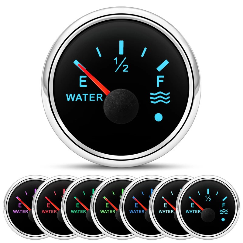2'' 52MM 0-190OHM Fuel Level Gauge With Alarm For Marine Car RV Camper 12V/24V gallery