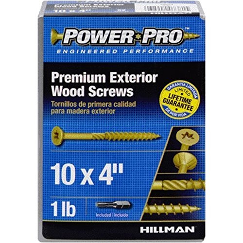 Hillman 48604 Power Pro Star Drive Premium Exterior Wood Deck Screw #10 x 4 in.