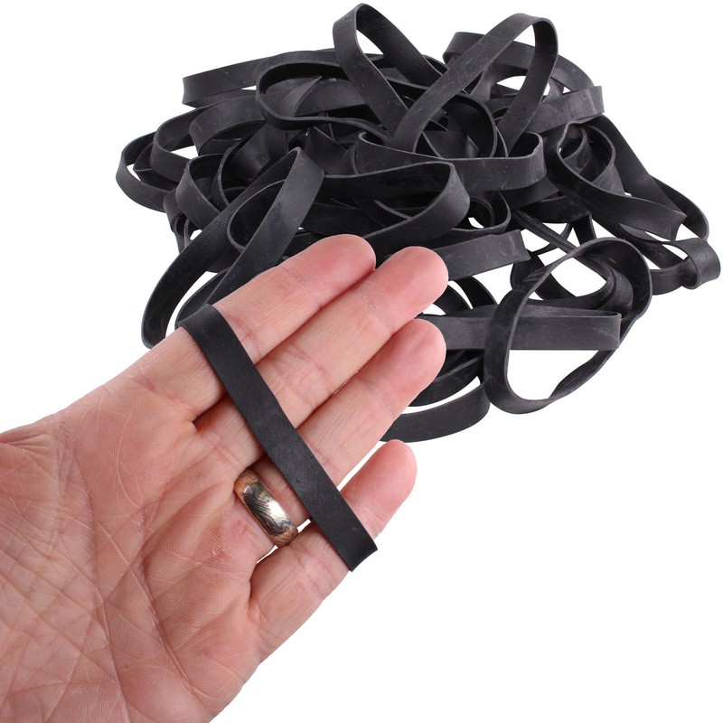 Platinum Rubber Bands #74 Size Blk (Extra Wide 375inch , Large) UV Rated US Made