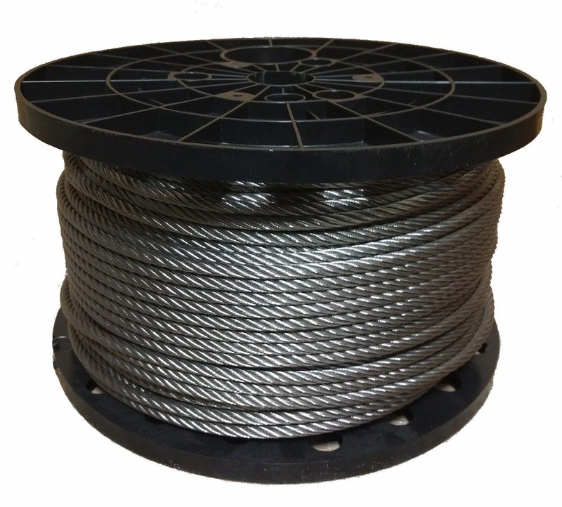 3/16″ Stainless Steel Aircraft Cable Wire Rope 7×19 Type 304 (200 Feet)