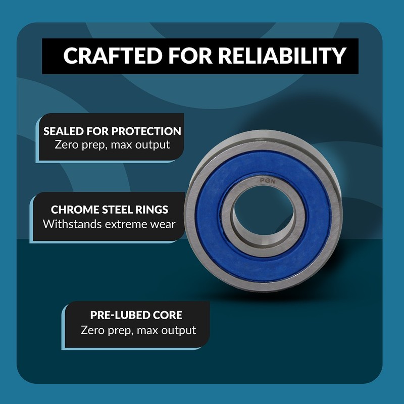 (10) 6205-2RS Premium Rubber Seal Ball Bearing C3 EMQ, 25x52x15, 6205 2RS 6205rs gallery