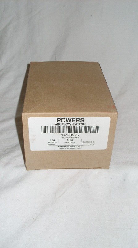 SIEMENS POWERS - AIR FLOW SWITCH - MANUAL RESET 141-0575 *NEW* gallery