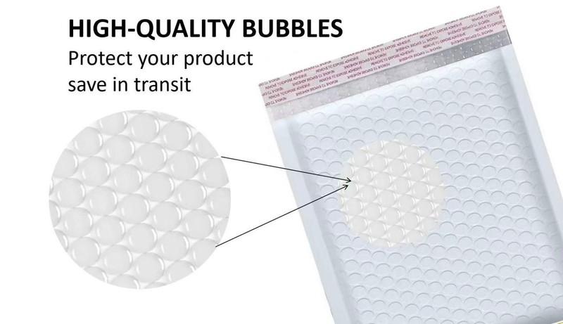 50 PCS #000 4x8 (4x7) Poly Bubble Mailers Padded Envelope Shipping Supply Bags gallery