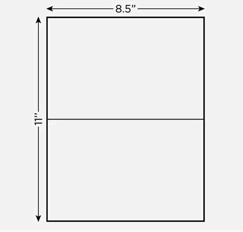 1000 Shipping Labels 8.5x5.5 Half Sheet Rounded Corner Self Adhesive 2 Per Sheet gallery