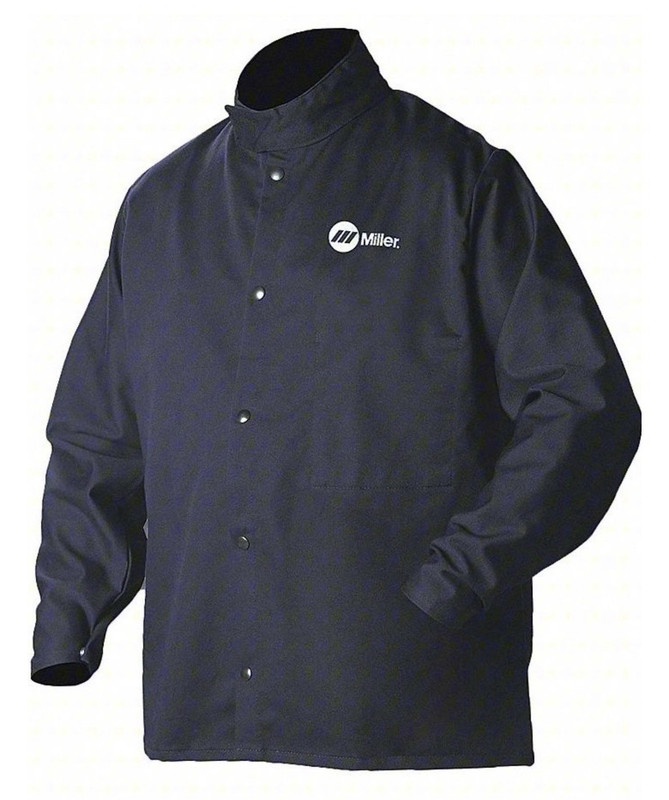 Miller Cotton Welding Jacket Black XL 30in Lg 34C274