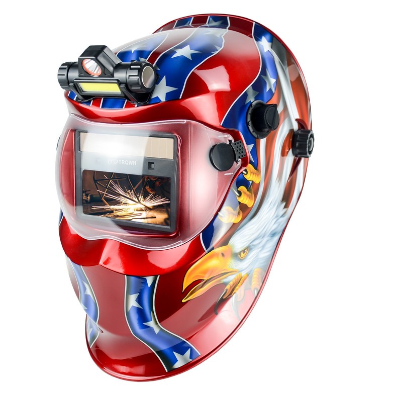 Solar Auto Darkening Welding Helmet/Hood, True Color 1/1/1/2 Clarity Grind Mode