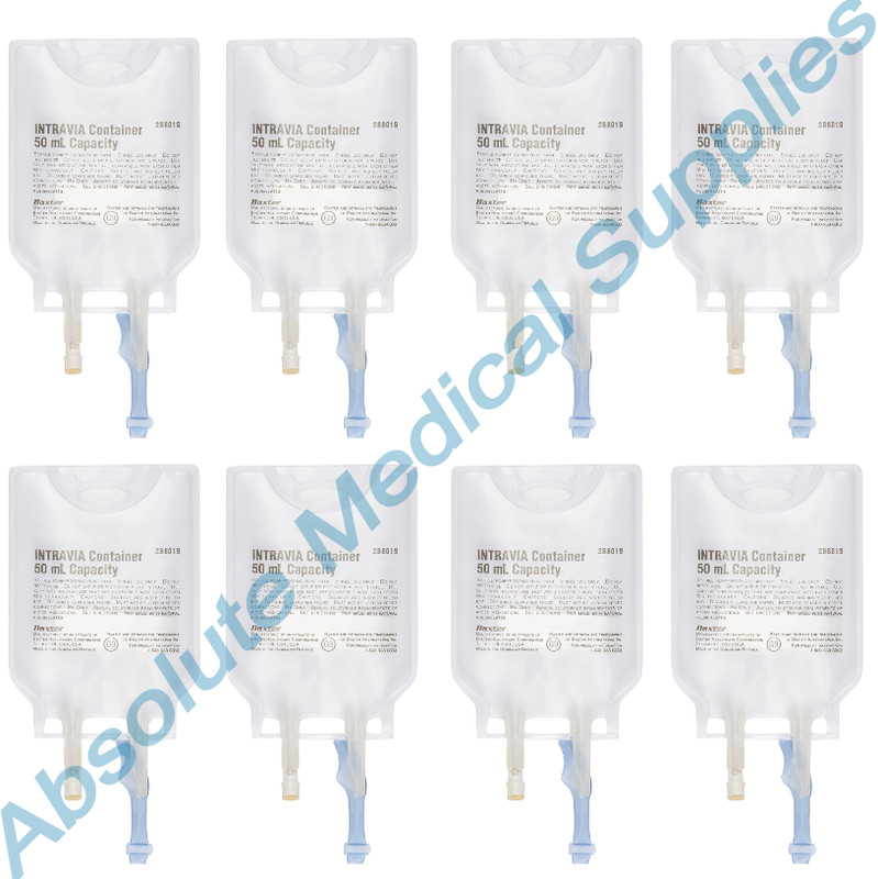 *8-Pieces* Baxter Intravia Container 50 mL Sterile 2B8019