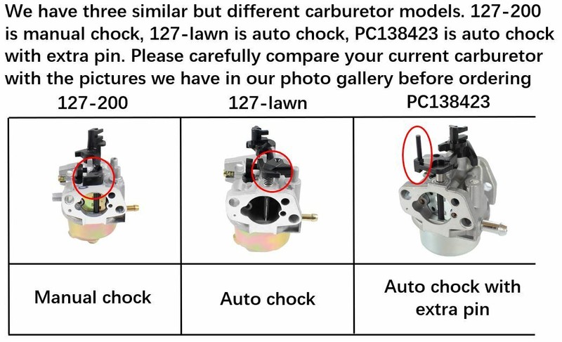 Generac 3100 PSI OneWASH Residential Pressure Washer carburetor carb 0K10460114 gallery