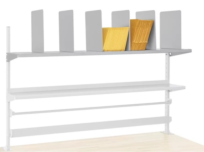 U-LINE Packing Work Station 72″ Box Shelf with 6 Dividers H-7634 Uline Envelopes